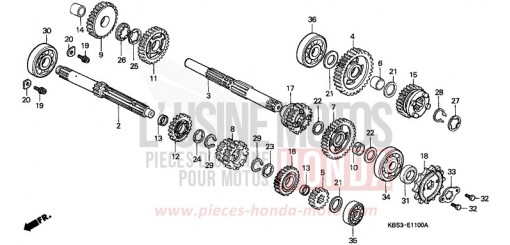 BOITE DE VITESSES NSR125RR de 1994